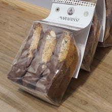Load image into Gallery viewer, Marabissi Cantucci Chocolate Dipped with Almonds (6 per packet)