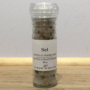 Fleur d’Olive Sea Salt with Truffles and Black Pepper
