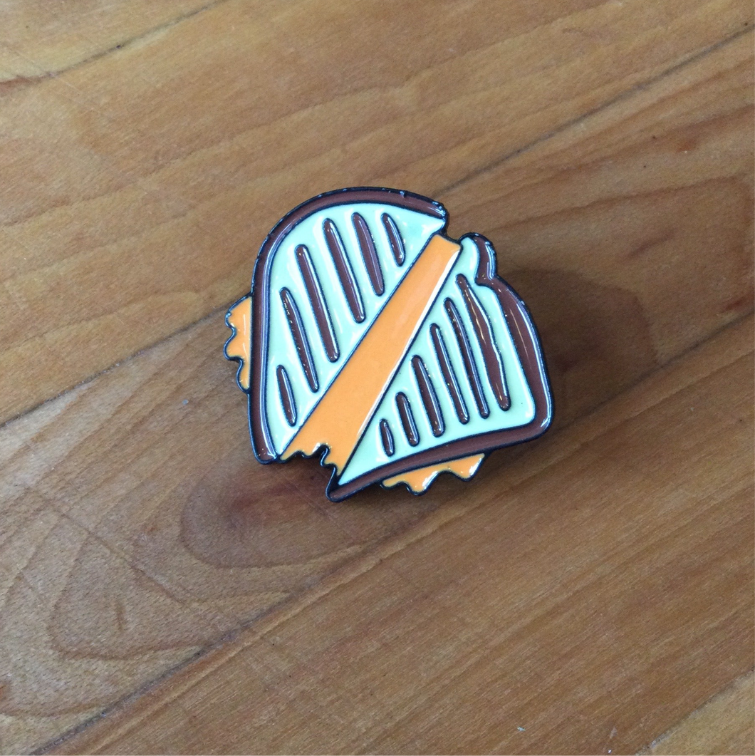 Enamel Grilled Cheese pins