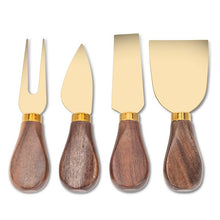Load image into Gallery viewer, Walnut Handled Cheese Knives - Set of 4
