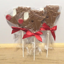 Load image into Gallery viewer, Milk Chocolate Rudolph Lollipop

