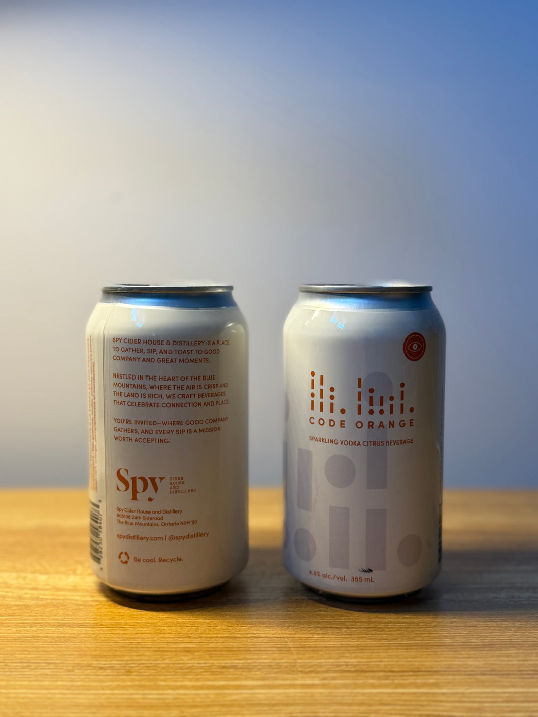 Spy Cider Code Orange Sparkling Vodka Citrus