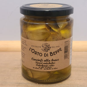 L’Orto Di Beppe Carciofi alla Brace - Roasted Artichokes Halves in Olive Oil 🇮🇹