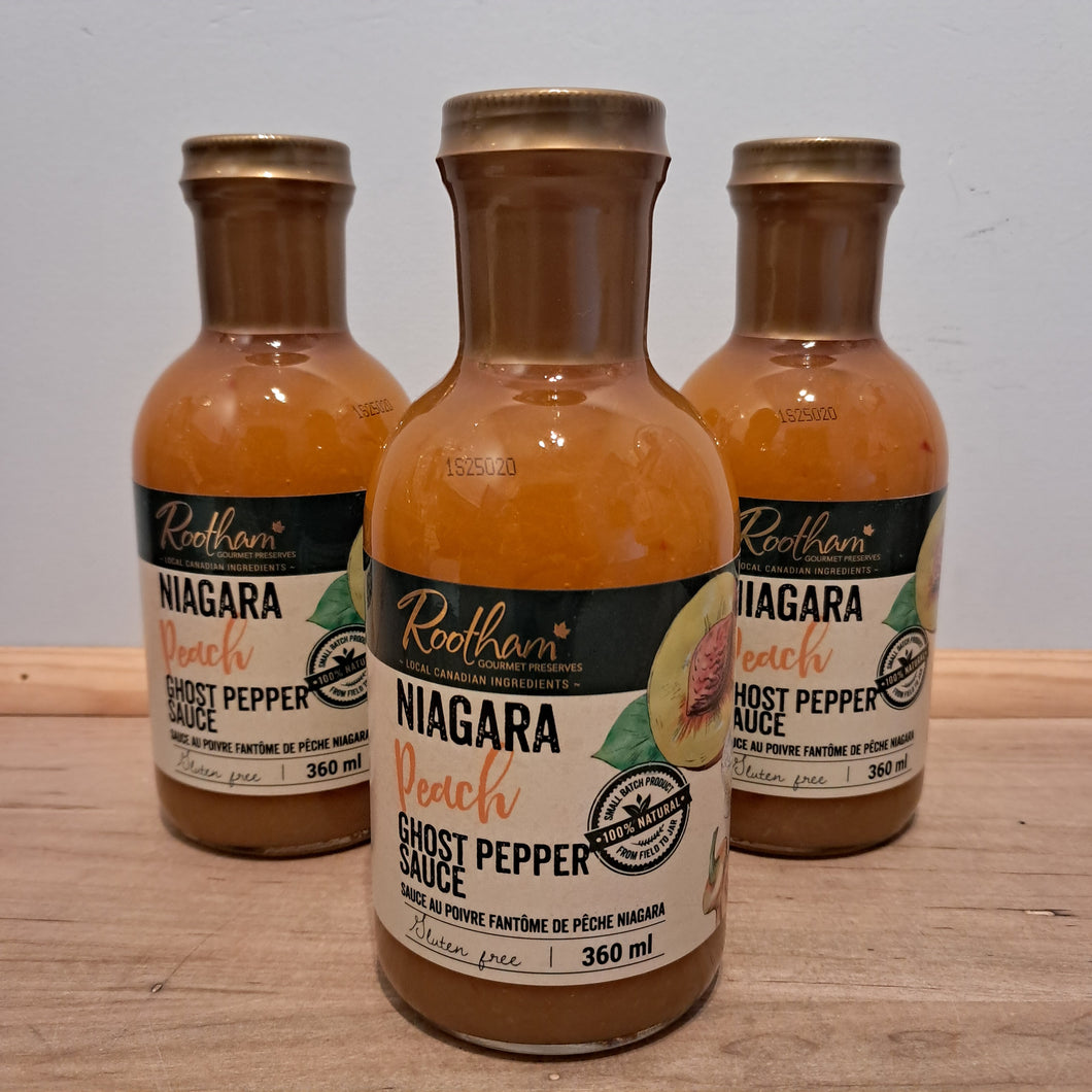 Rootham's Niagara Peach Ghost Pepper Sauce