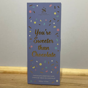 Saxon Milk Chocolate Toffee Bar Greeting Card