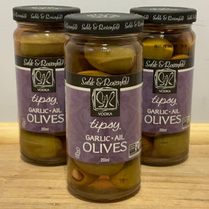 Tipsy Garlic Olives Sable & Rosenfeld