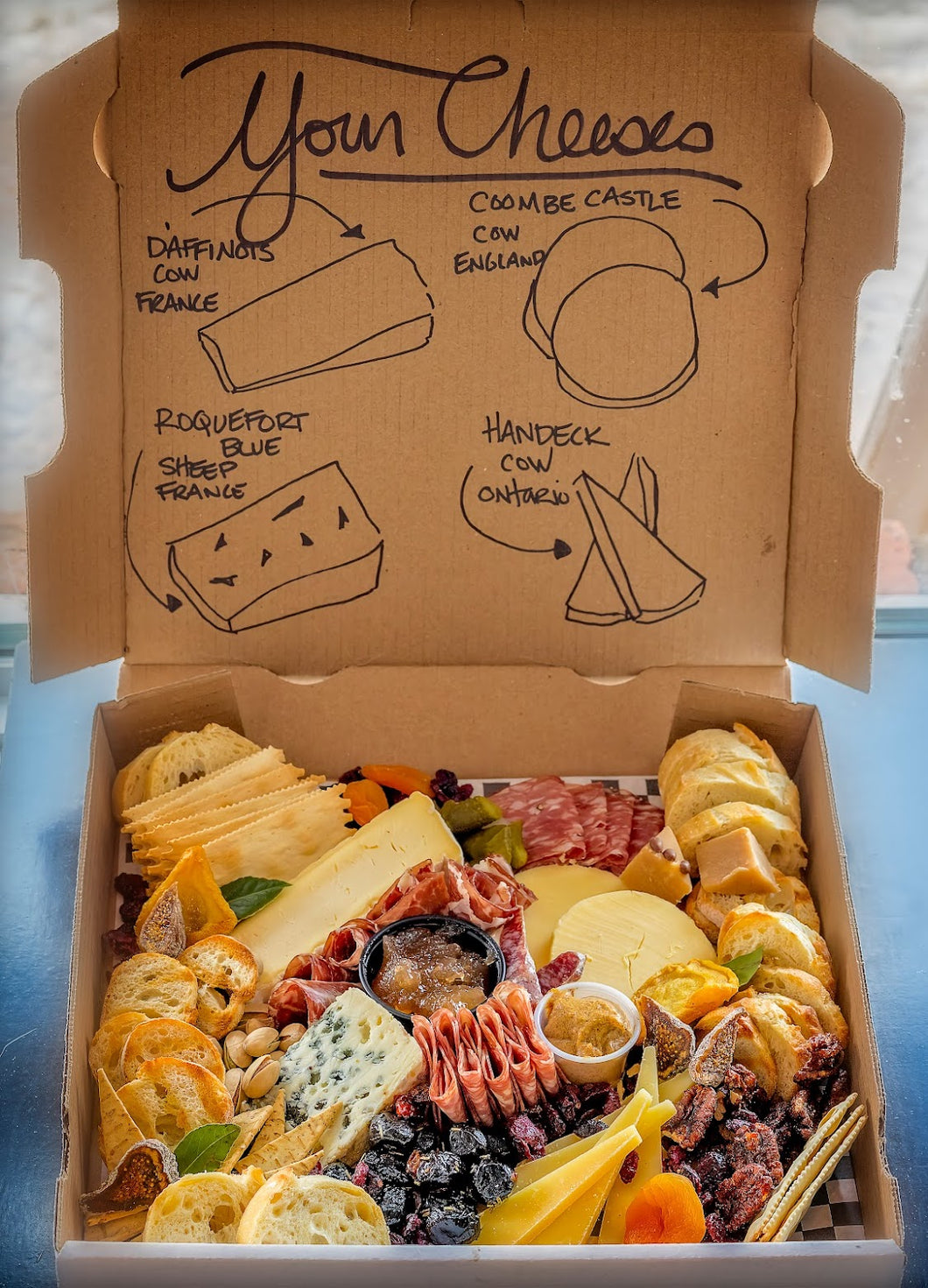 Cheese & Charcuterie Boxes                    $50 or $75 option